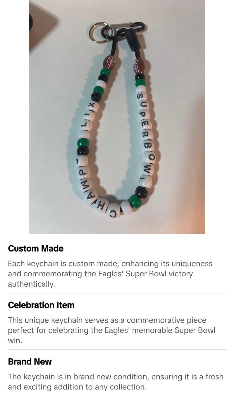 Eagles Champs LIX Keychain/Rearview Mirror Deco Brand New