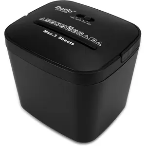 Dovio OVO-408S  Cut Mini Paper Shredder, Auto Start/Stop, 3-Sheet Capacity, Quiet <65dB for  Office, with 4L Bin &  Reverse