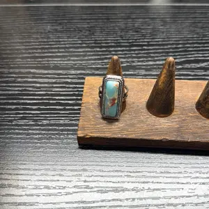 Ocean Jasper Rectangle Adjustable Ring