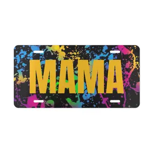 Colorful Mama Vanity Plate, Custom License Plate for Moms, Fun Car Decor, Gift for Mother's Day, Personalized Auto Accessory