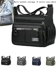 New Large Capacity Lightweight Crossbody Bag, Vintage Multi-Pocket Versatile Men's Casual Shoulder Bag, Stylish and Durable Design, Durable Molle Bag
