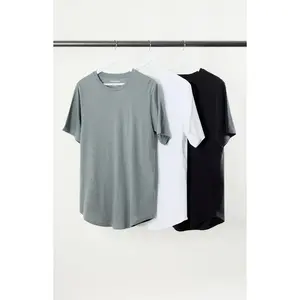 Pacsun Men's 3 Pack Solid Color Scallop T-Shirts