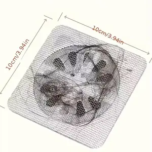 50 Pieces Disposable Drainage Filters for Bathroom & Kitchen Sink 10cm x 10cm Drainage Covers Easy to Use and Replace