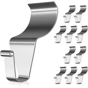 Vinyl Siding Hooks, Heavy-Duty Stainless Steel Siding Hooks Vinyl Siding Hangers, Low Profile & No Holes Needed Siding Clips for Hanging Wreaths (-10pack)