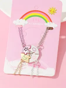 Best Friends' Split-Heart Necklace-Simple Heart Pendant, Friendship Gift, Gift for a Best Friend