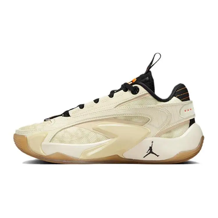 Jordan Luka 2 Coconut Milk Cushioned Breathable Low Top Basketball Shoes Kids'' Off White DZ3498-100