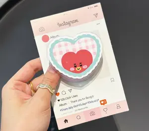 Cute Heart Cartoon Btan Kpop Magsafe Phone Grip - Magnetic Pop Socket Kickstand - Gift For Fangirl
