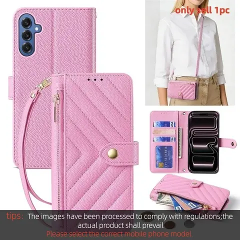 Crossbody Protective Phone Case Casing For Samsung Galaxy S26 S25 S24 S23 Ultra S25 FE  A56 A36 A26 A16 A17 A37 Wallet Cover