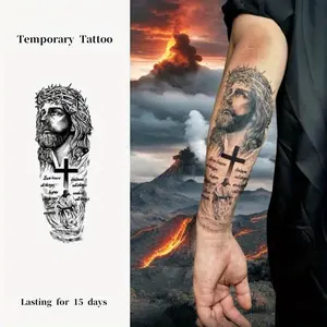 Herbal Juice Tattoos Stickers 6 Temporary Tattoo Set 3 Items 3 Random Designs Lasting 15 Days for Hand Leg Neck Halloween Choice Fake Tattoos with Henna Pen and Cones