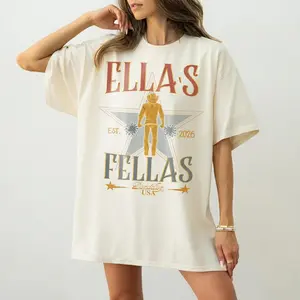 Ella's Shirt, Comfort Colors Oversized Tee, Vintage Southern Style, Trendy Cowgirl Aesthetic Gift