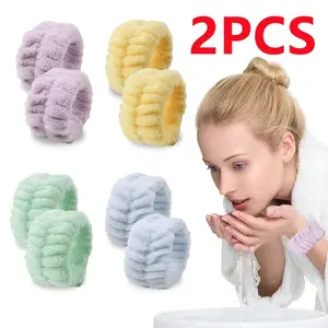 Microfiber Wrist Towels for Face Wash, Absorbent Wrist Bands for Girls & Women, Prevents Liquid Spillage, Ideal for Daily Use