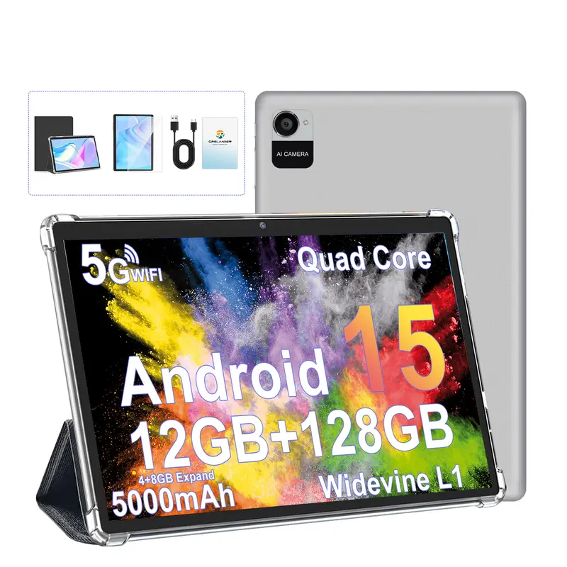 Crelander 4G LTE 10.1 inch Android 13 Tablet 2 in 1 with 12GB RAM