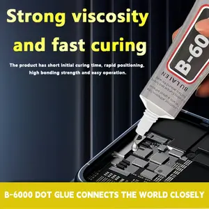 B-6000 Strong Quick Dry Adhesive Gel 50ML, High Strength Glue, All Purpose Superglue, Ideal for Phone Screen Repair, DIY Crafts, Flexible Durable, Suitable for Various Materials