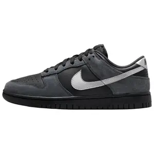 Nike Wmns Dunk Low 'Black Anthracite Silver' Women's Classic Low-Top Sneaker with Round Toe Laces Closure Lightweight Rubber Sole All Seasons Wear