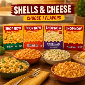 Creamy Shell Pasta and Cheese Dinner Mix, Rich Cheese Sauce Pasta Meal for Quick Lunches, Easy Family Dinners and Comfort Food Cravings