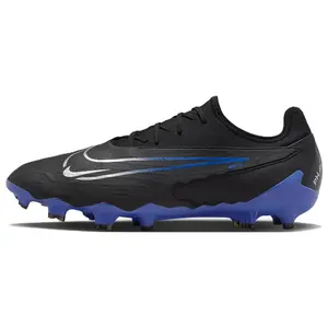 Nike Phantom GX Pro Round-Toe Lace-Up FG Cleats for Natural Grass Soccer, Unisex Black Football Shoes Trending Shoes, House White Official Shoes to Get / Maison Mihara