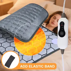 Relieve menstrual cramps and body aches with this graphene heating pad. Portable design, 24“ x 12” size. Features 2-hour auto-shutoff and 3 heating modes. Soft flannel cover. Perfect holiday gift for warming shoulders, legs, knees, and more.