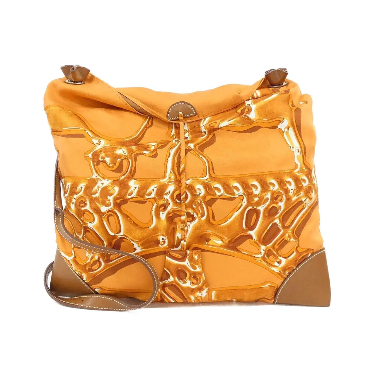 Pre-owned HERMÈS Silk Shoulder Bags Hermes VIF ARGENT Silky City PM Barenia Shoulder Bag