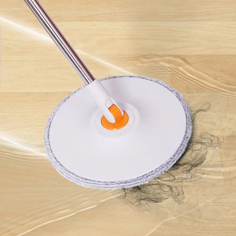 Stainless Steel Long Handle Adjustable Mop, 1 Set Including 1 Count Bucket and 2 Counts Cloth Heads, Summer Home Accessories, Original Family Home Set