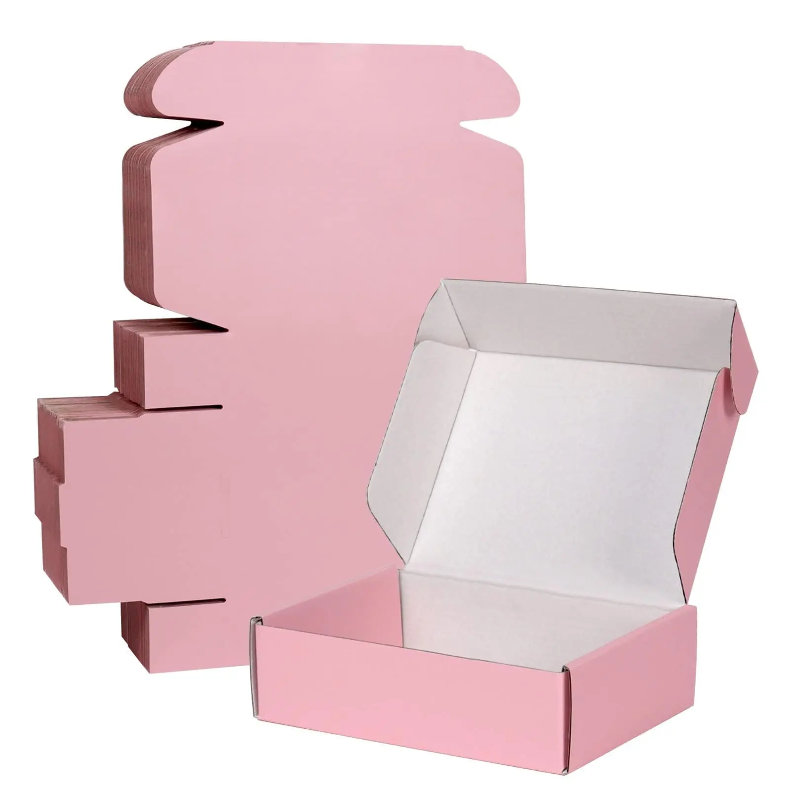 23 Pack 9x6x2" Pink Cardboard Boxes Shipping Boxes, Pink Colored Corrugated Cardboard Box Small Mailing Storage Gift Boxes for Shipping, Mailing, Gifts Packaging (Get 2 Free)