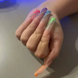 Pride Month - Neon Rainbow Nails