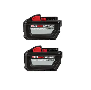 Milwaukee M18 48-11-1812 2-Pack 18V 12Ah Power Tool Battery Pack for Power Tools (48-11-1812 x 2)