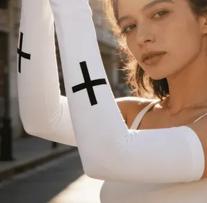 Ice Silk Arm Sleeves UV Protection Cooling Sun Sleeves for Men Women Breathable Anti-UV Outdoor Sports Sleeves