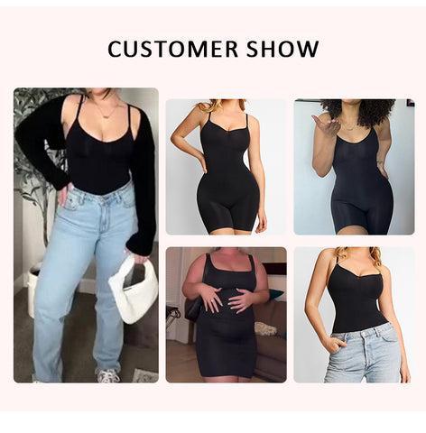 FeelinGirl Shapewear for Women Butt Lifter Bodysuit  Tummy Control Shapewear Seamless Womenswear Comfort Spaghetti Strap Hip Underwear Basic Minimalist TikTokShopBlackFriday
