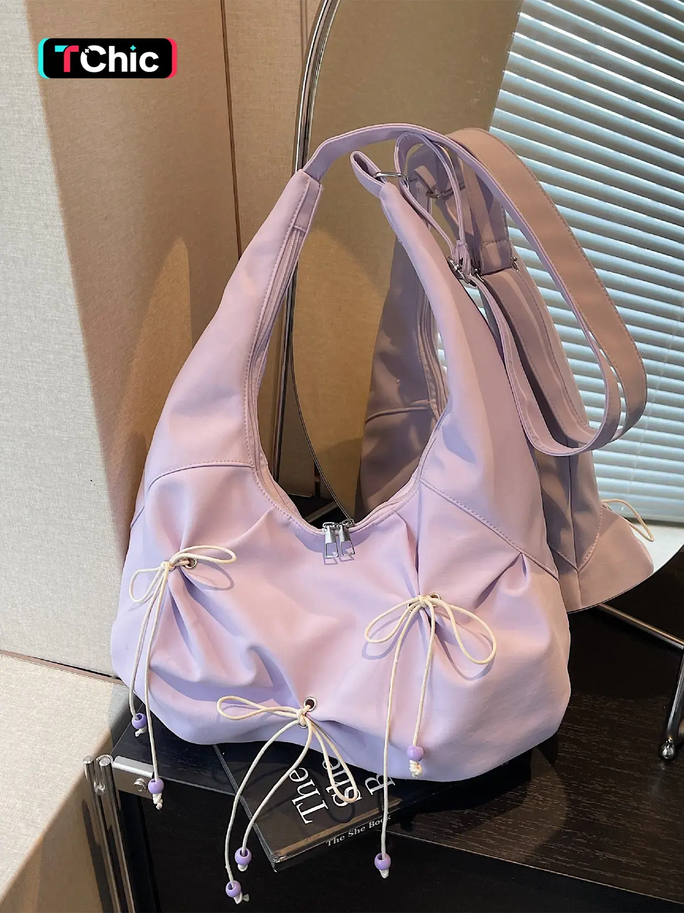Trendy Fashion Bow Decor Hobo Crossbody Bag with Smooth Zipper Design, Single Shoulder, Stylish Crossbody, Perfect for Daily Use, Dates, Gatherings, Fashionable Casual Bag