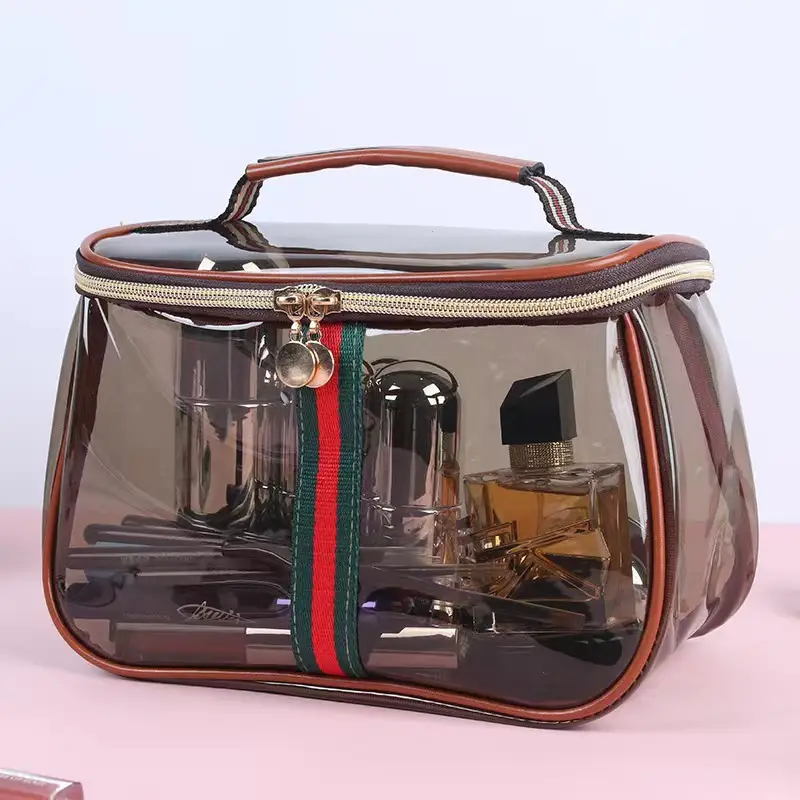 new retro vintage vanity bag makeupbag large capacity waterproof transparent toiletrybag luxury cosmetic bag women ladies travlestorage case wow cool