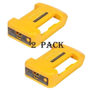 2pcs Universal Battery Adapter for Dewalt 18V/20V MAX Lithium Battery - Fast USB Type C PD Power Source Charger with Efficient Power Conversion - Compatible with 20v 18V MAX Lithium Battery, Adapter Only