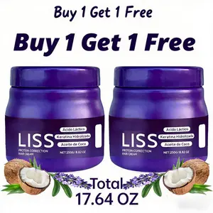 Buy 1 Get 1 Free Protein Hair Straightening Cream, Protein Nourishing and Smoothing Hair Treatment for Silky and Sleek Finish, Helps Soften Hair Texture and Reduce Frizz, Creates Smooth,Easy Styling Cream for Daily Hair Care and Atmosphere Hair Styling