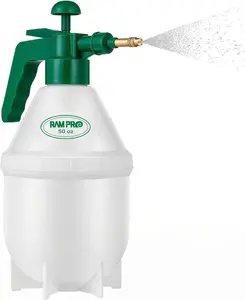 RamPro Garden Sprayer, 0.4 Gallon Pump Sprayer, 1.5L Weed Sprayer, 50 Oz Water Sprayer Pump Spray Bottle for Lawn Sprayer, Plant Mister, Safety Valve & Adjustable Brass Nozzle Pressure Hand Sprayer