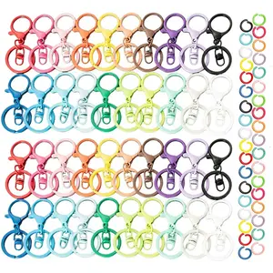 40Pcs Lobster Claw Clasps Keychain for Jewelry Making,Metal Lobster Clasp Swivel Trigger Clips with Swivel Clasps Hook Clips Flat Split Keychain Ring 100Pcs Open Jump Ring for DIY Craft Jewelry Making (Colorful ) - Home Improvement.