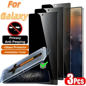 Samsung Galaxy S25/s24/s23/s22 Ultra/plus Screen Protector Film, Anti-Peeping Tempered Glass, Easy Installation, 9h Hardness, Dust-Free Design