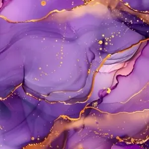 Purple Marble Door Jamb Car Wrap with Gold Accents and Sparkling Details for Stylish Vehicle Enhancement