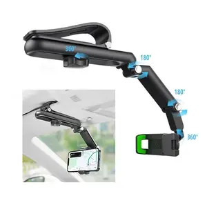 Universal Rotatable & Extendable Sun Visor, 360 Degree Phone Holder for Any Car, Multi-Functional Car Mount Stand, Auto Accessories