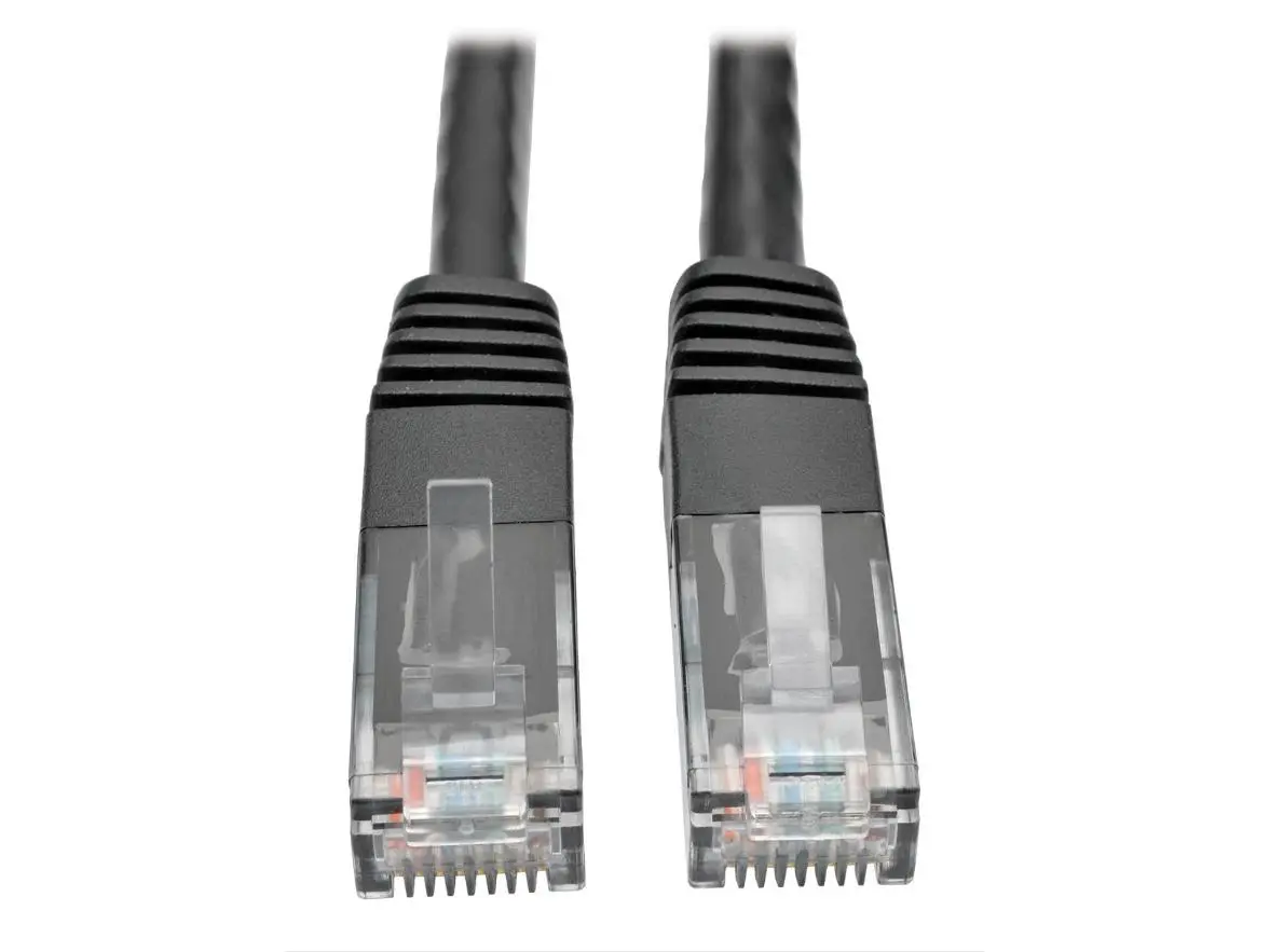 Tripp Lite N200-001-BL High Speed Cat6 Gigabit Molded RJ45 Male-Male Patch Cable, PVC Jacket, Blue - 1 ft.