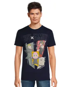 Spy X Family T-Shirt Men's Forger Family Design Adult Short Sleeve Tee