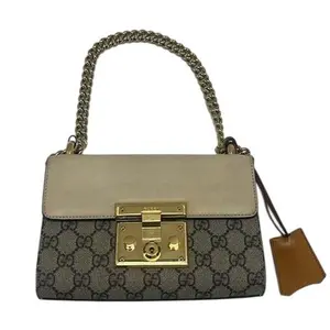 Pre-owned GUCCI Canvas Shoulder Bags Padlock Shoulder GG Supreme IB26050129