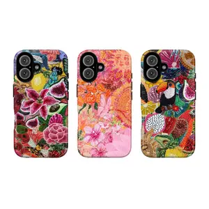 Mosaic Collage Phone Case for iPhone 11 12 13 14 15 16 Pro Max & Samsung Galaxy| Celestial Sun Floral Tile Art Design| TPU Protective Cover