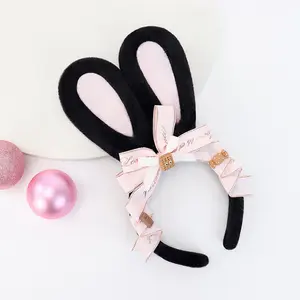 Cute Bunny Ears and Animal Ear Bow – Sweet Girl's Headdress | A cute accessory for costumes and everyday wear, perfect for photoshoots and role-playing