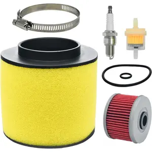 Foreman 450 Air & Oil Filter Replacement for Honda Rancher 350 TRX350 2000-2006 17254-HN5-670 400 TRX400 TRX450 1995-2004 17254-HC5-900 with Spark Plug Change Kit