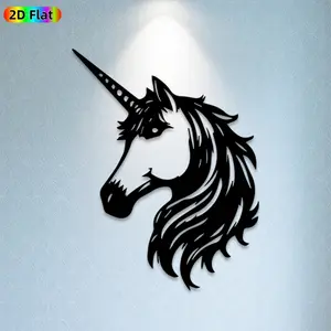 1pc Unicorn Metal Wall Art, Mythical Unicorn Statue Mural, Ideal Gift for New Year, Easter, Fantasy Decor Enthusiasts, Weather-Resistant Metal Wall Decor Wall Sculptures, Perfect for Living Room Wall & Garden Fence, Enchanting Home & Outdoor Decor