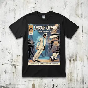 Michael Jackson Smooth Criminal Shirt, Noir Comic Art Tee Graphic Tee Heavy Cotton Tee Shirt, 100% Heavy Cotton Shirt