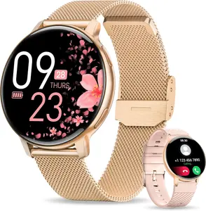 Smart Watches for Women (Answer/Make Calls), 1.39'' Fitness Tracker Watch with Blood Pressure/Heart Rate/Sleep Monitor/IP68 Waterproof, Smart Watch for Android Phones and iPhone Compatible Rose Gold