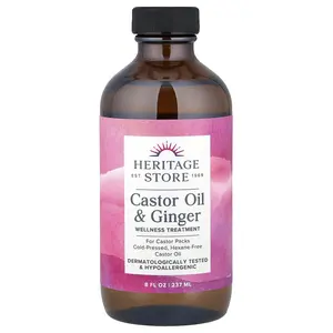 Heritage Store Castor Oil & Ginger, 8 fl oz (237 ml)