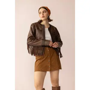 The Outlaw Edit Leather Jacket in Dusk Brown