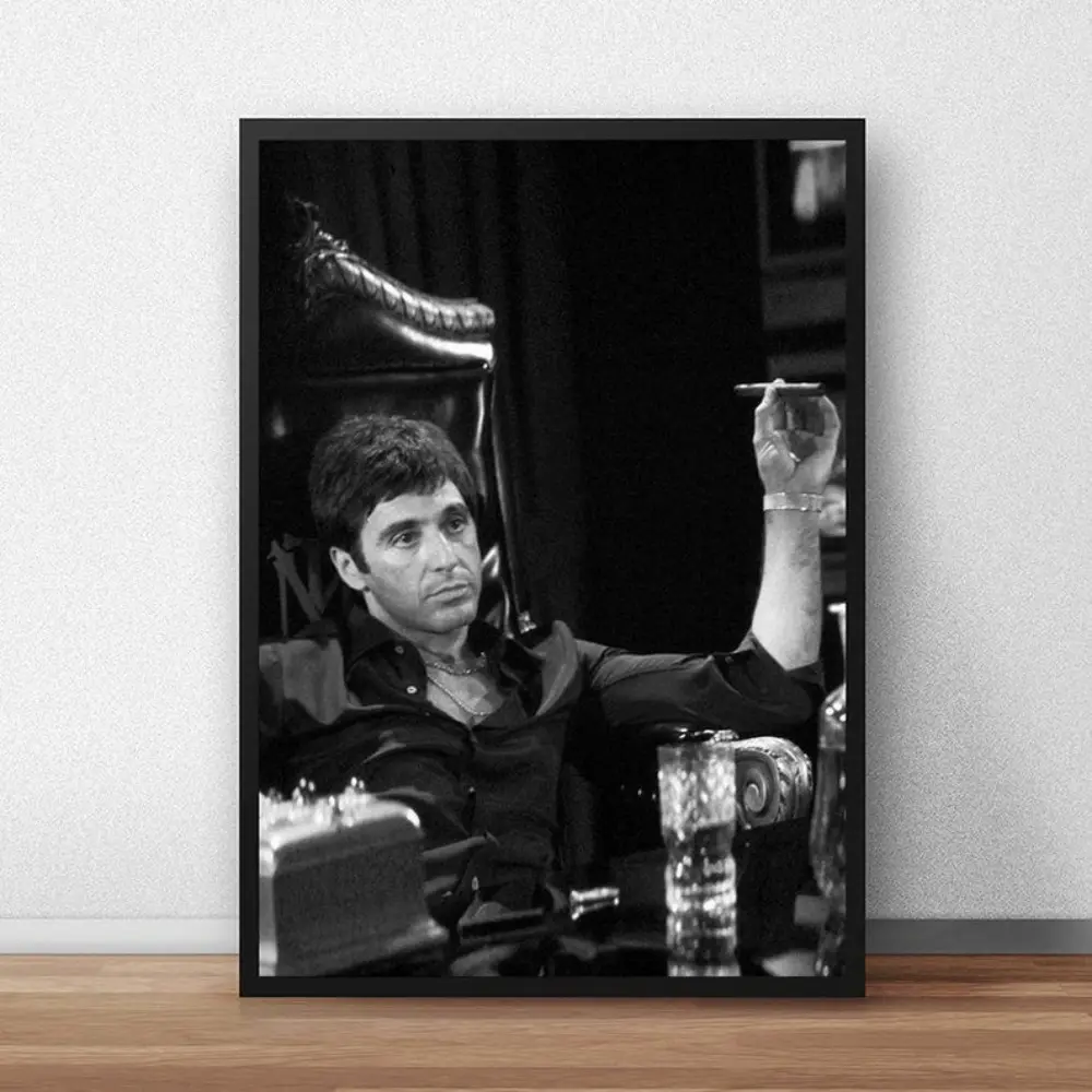 NBHYK Al Pacino Scarface Movie Poster Canvas Print Wall Art for Living Room & Bedroom Eco-Friendly Fade-Resistant Decor - Decoration