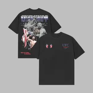UFC 250 Years Freedom Graphic Tee, Justin Gaethje vs Ilia Topuria MMA Fighter Shirt, Ultimate Fighting Championship Fan T-Shirt, Combat Sports Tee, MMA Champion Inspired Unisex Cotton Tee, Gift for Fight Fans